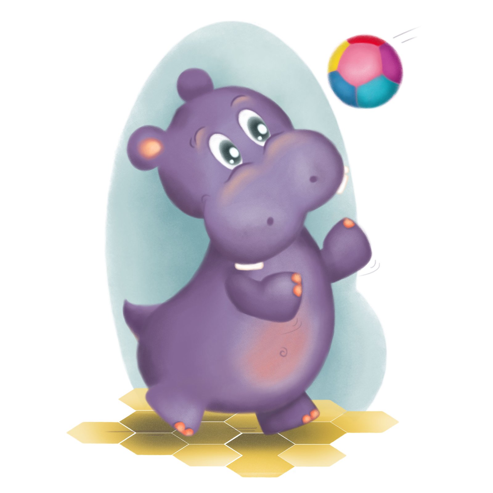 Παιδικό εικονογραφημένο βιβλίο Μάρλο το μικρό Ιπποποταμάκι - δείγμα με ζώα