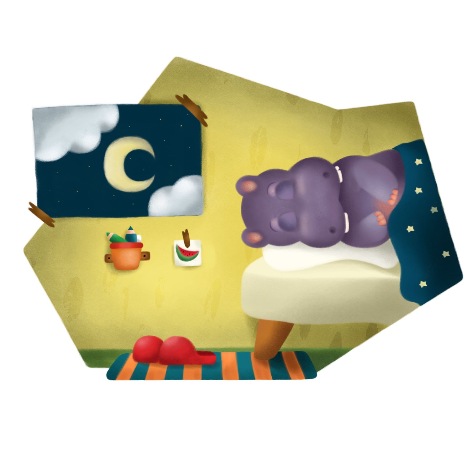 Παιδικό εικονογραφημένο βιβλίο Μάρλο το μικρό Ιπποποταμάκι - δείγμα με ζώα